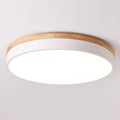 11.8" Dimmable 5CCT Wood LED Flush Mount Light