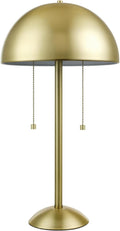 21" Matte Brass 2‑Light Table Lamp