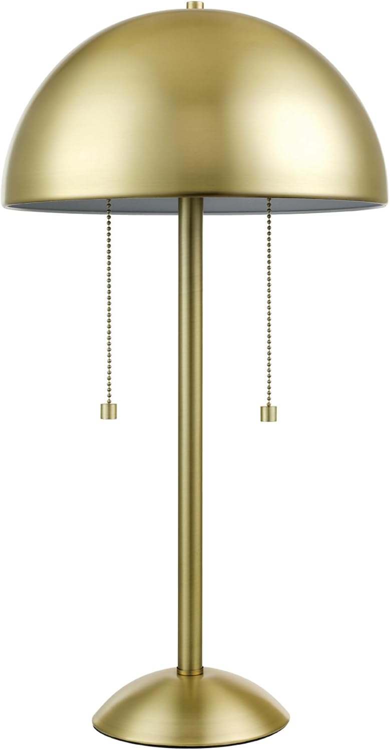 21" Matte Brass 2‑Light Table Lamp