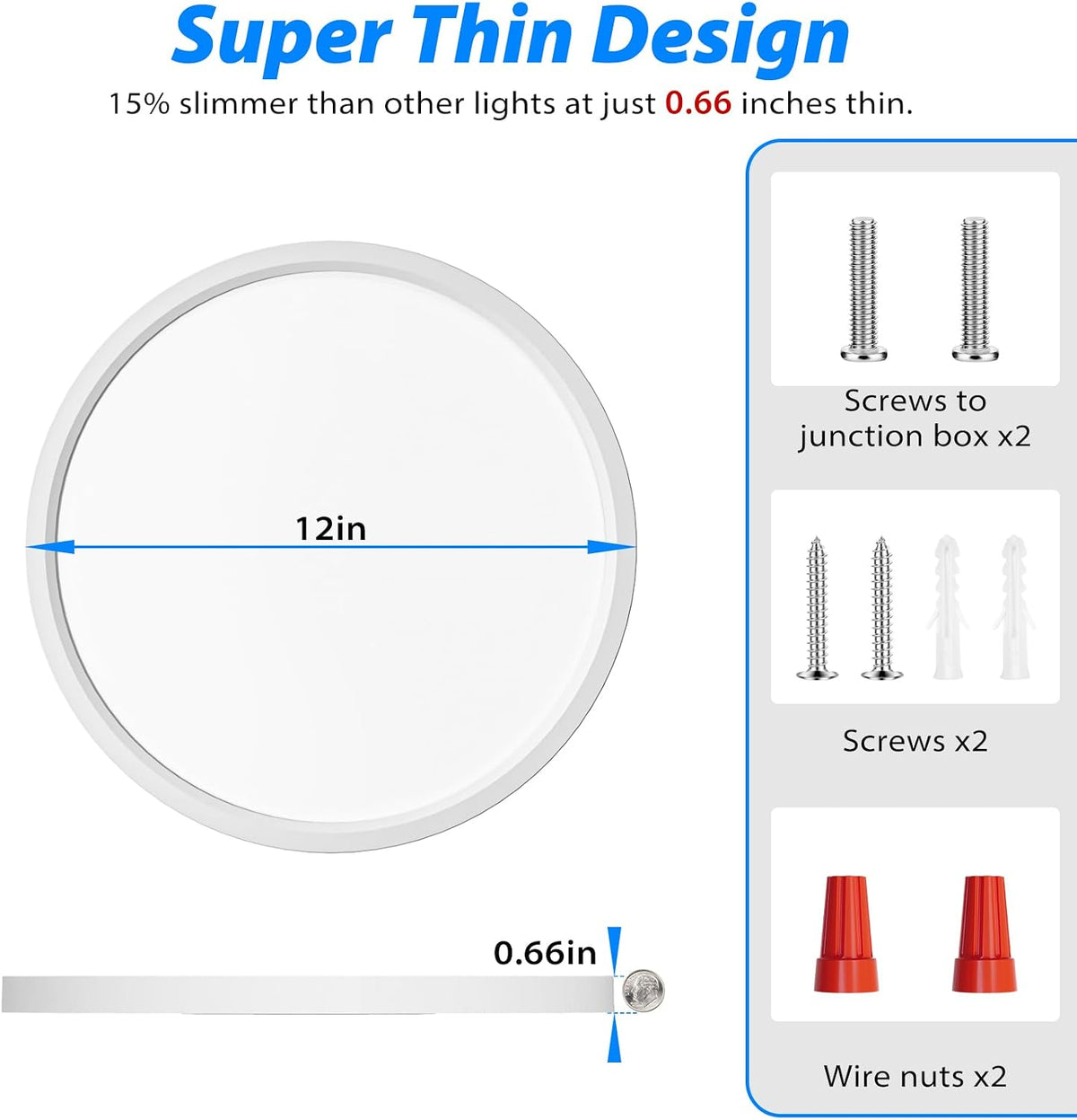 6‑Pack 12" 5CCT LED Flush Mount Light