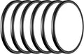 6‑Pack 12" Black 5000K Slim LED Flush Mount Light
