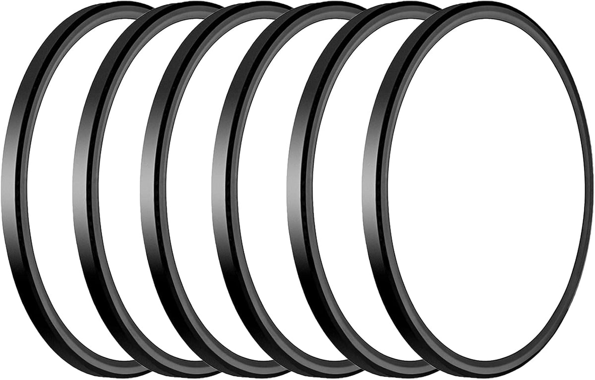 6‑Pack 12" Black 5000K Slim LED Flush Mount Light