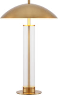 24" Brass Glass Table Lamp