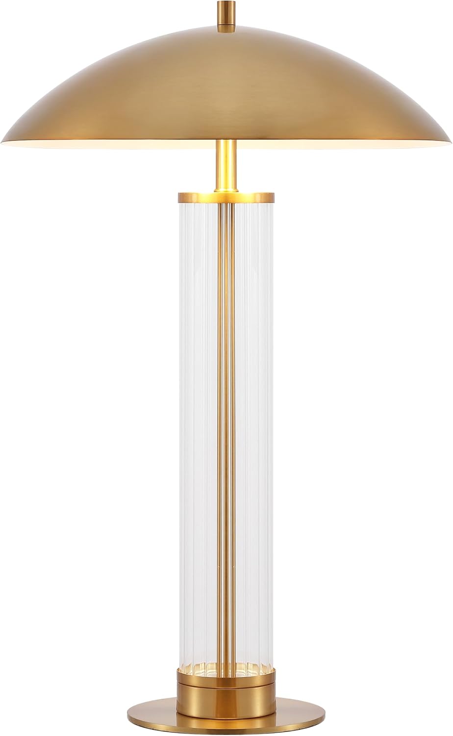 24" Brass Glass Table Lamp