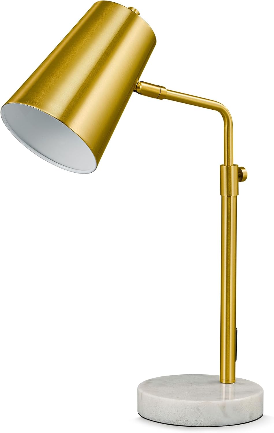 20" Gold Marble Base Adjustable Desk Lamp