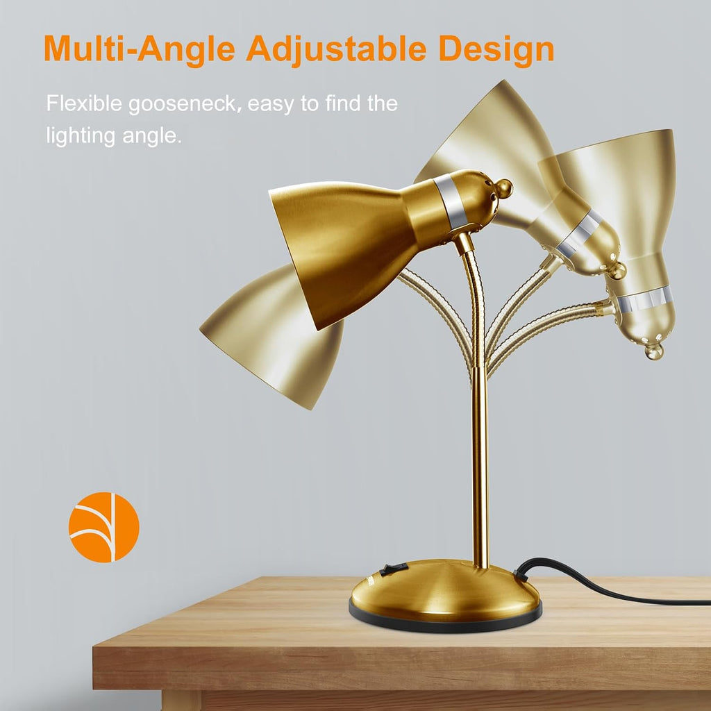 Adjustable Goose‑Neck Metal Desk Lamp