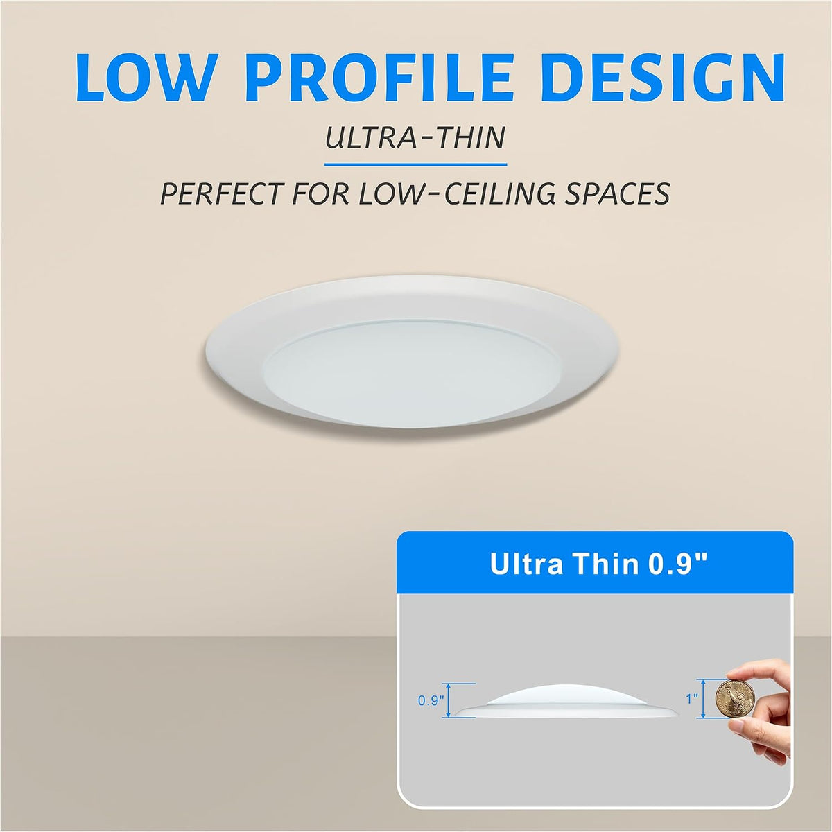 10‑Pack 6" Dimmable LED Flush Mount Lights