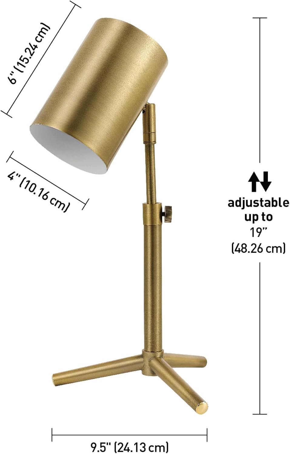 Globe Electric Pratt 18" Matte Brass Desk Lamp