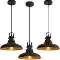 3‑Pack Matte Black Farmhouse Pendant Lights