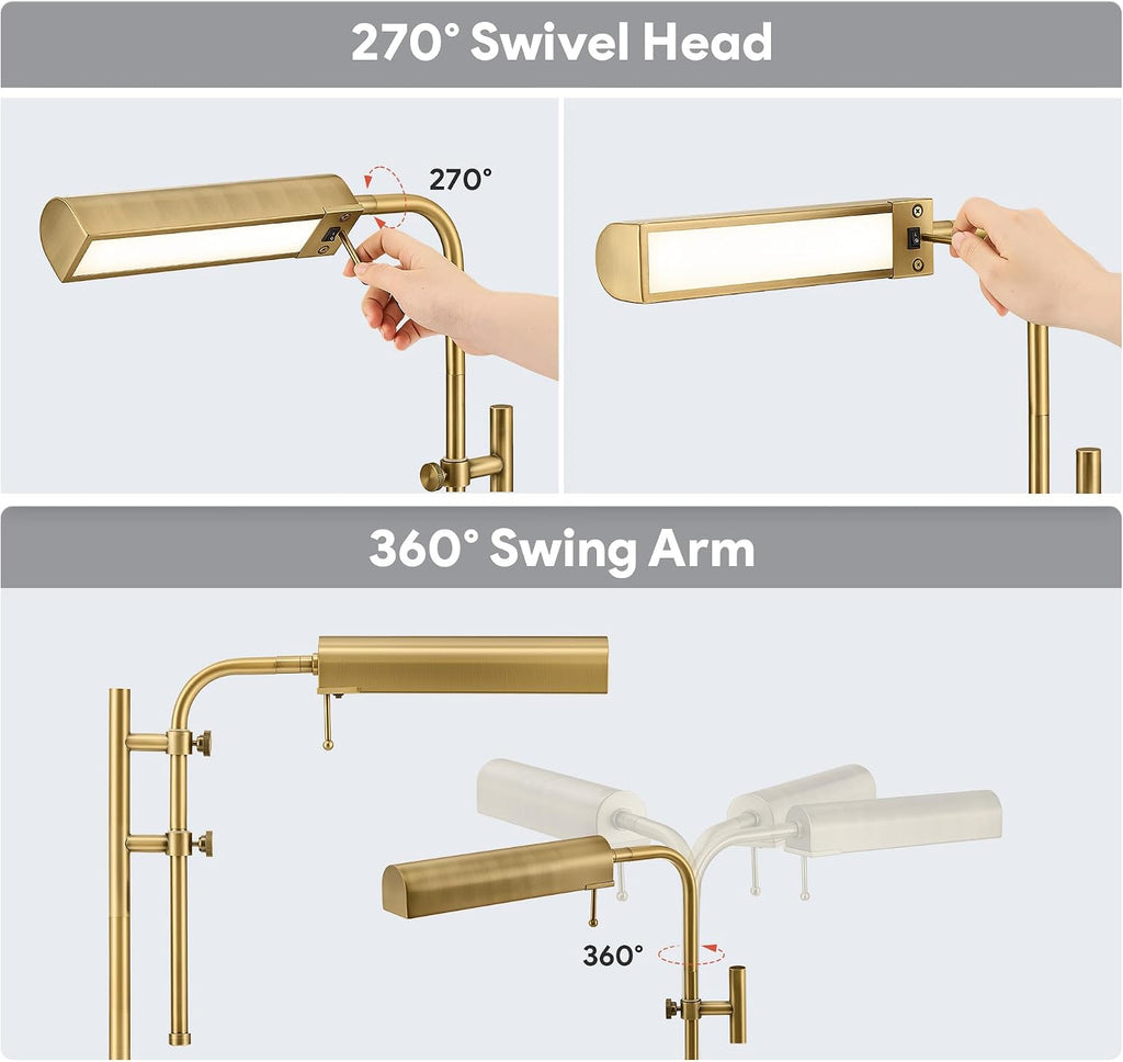 Adjustable Industrial Gold Table Lamp