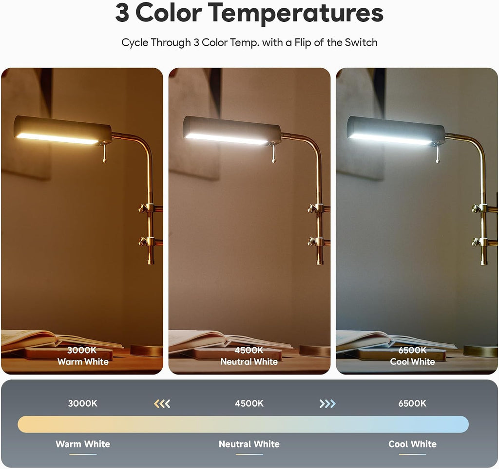 Adjustable Industrial Gold Table Lamp