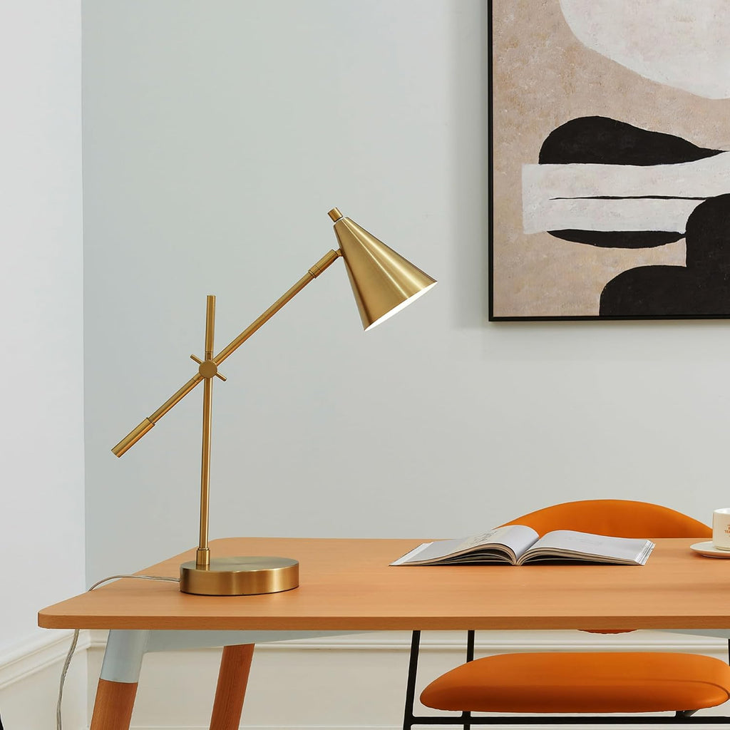 18" Matte Brass Desk Lamp