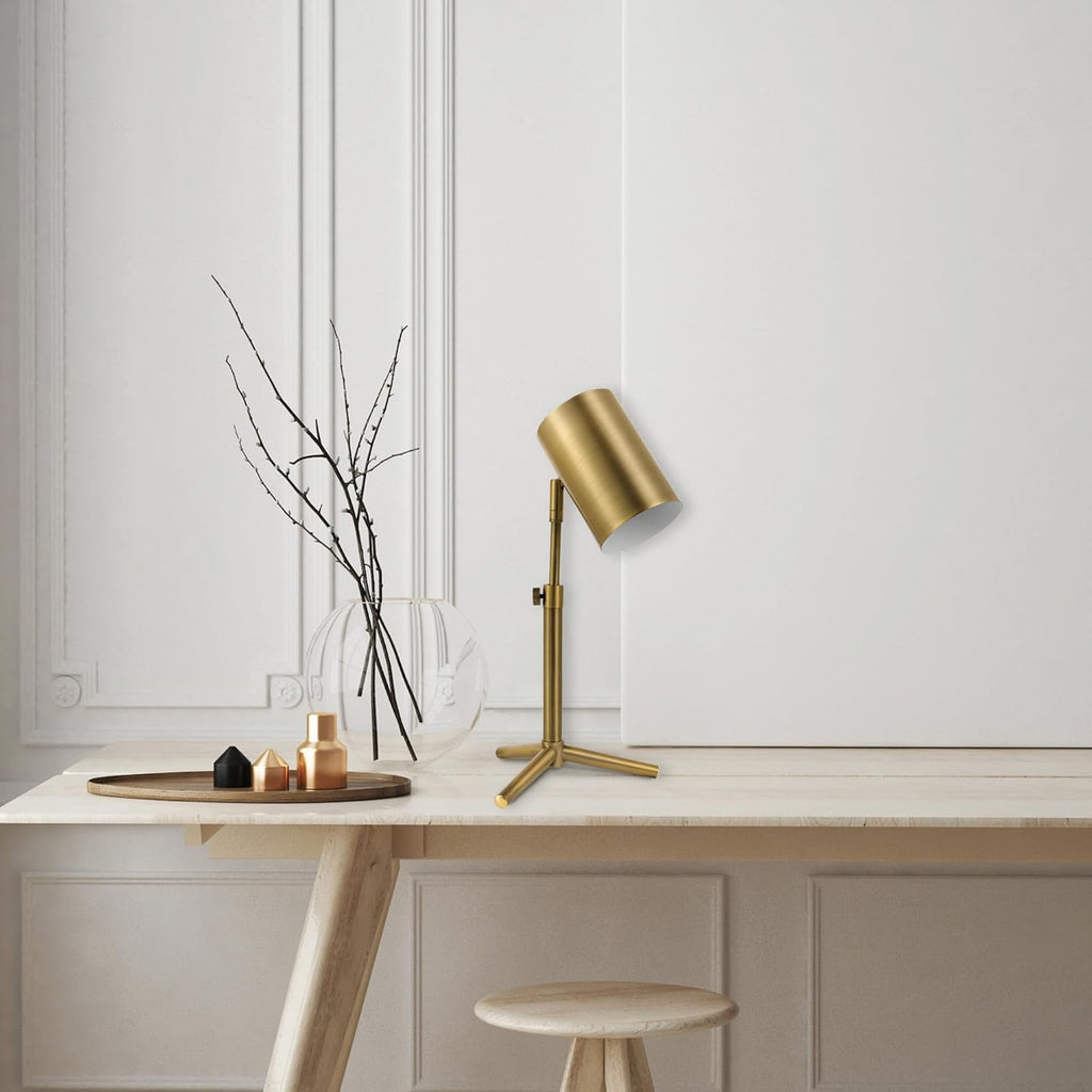 Globe Electric Pratt 18" Matte Brass Desk Lamp