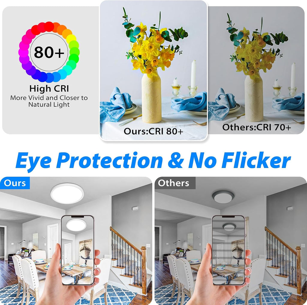 6‑Pack 12" 5CCT LED Flush Mount Light