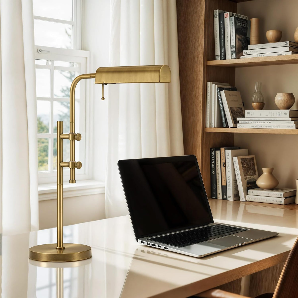 Adjustable Industrial Gold Table Lamp