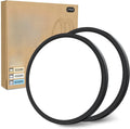 2‑Pack 12" Black 3CCT Dimmable LED Flush Mount Light